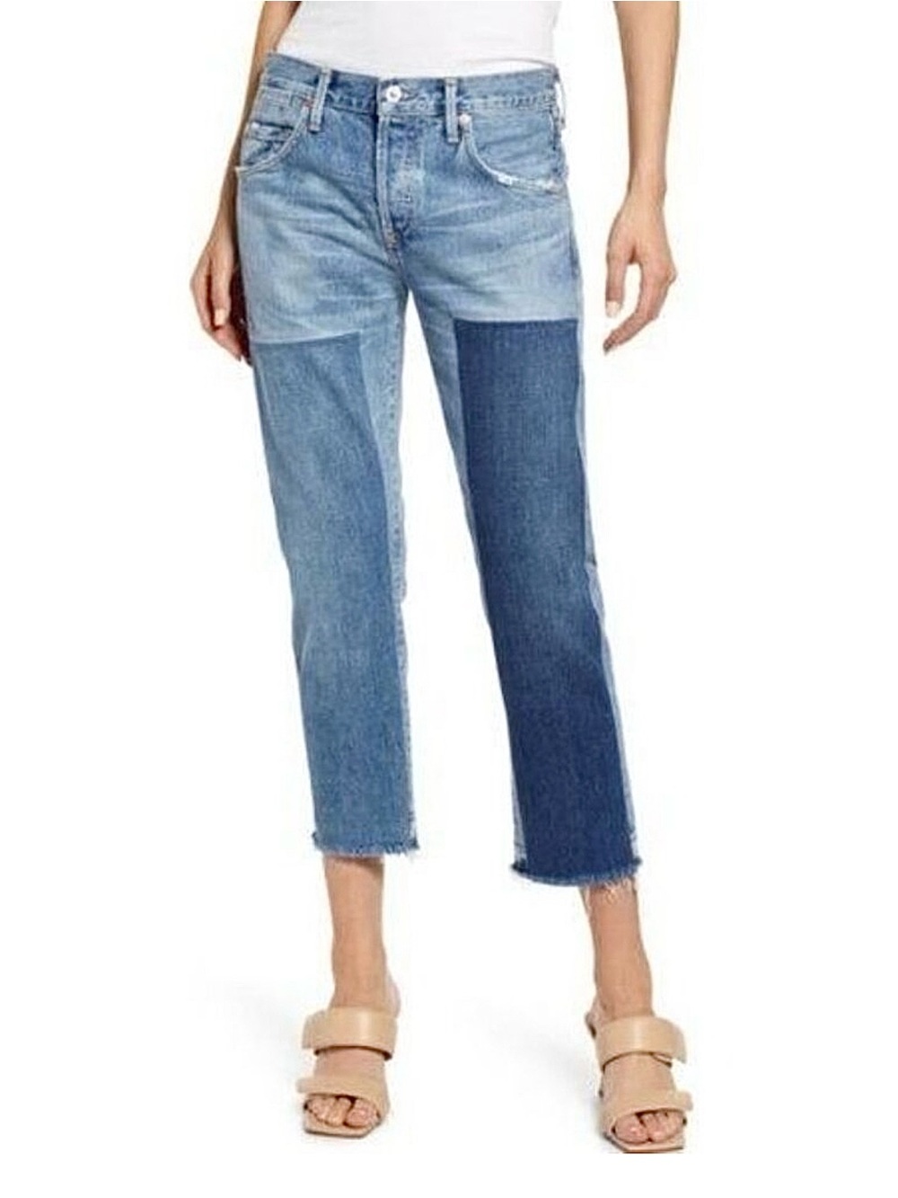 Anthropologie Citizens of Humanity Emerson Straight Leg Jeans Medium Blue W25 NW